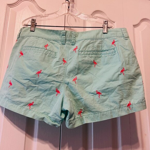 Old Navy-Women's Flamingo Shorts Size 10-Pale/Pastel Green/Pin/Peachy-Short- - Picture 9 of 13